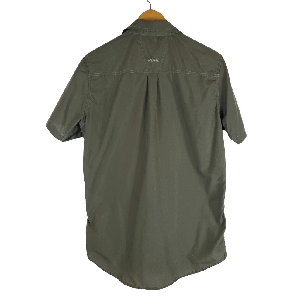 Kuhl Mountain Shirt Men's Small Green Outdoor Hiking Travel Button Up